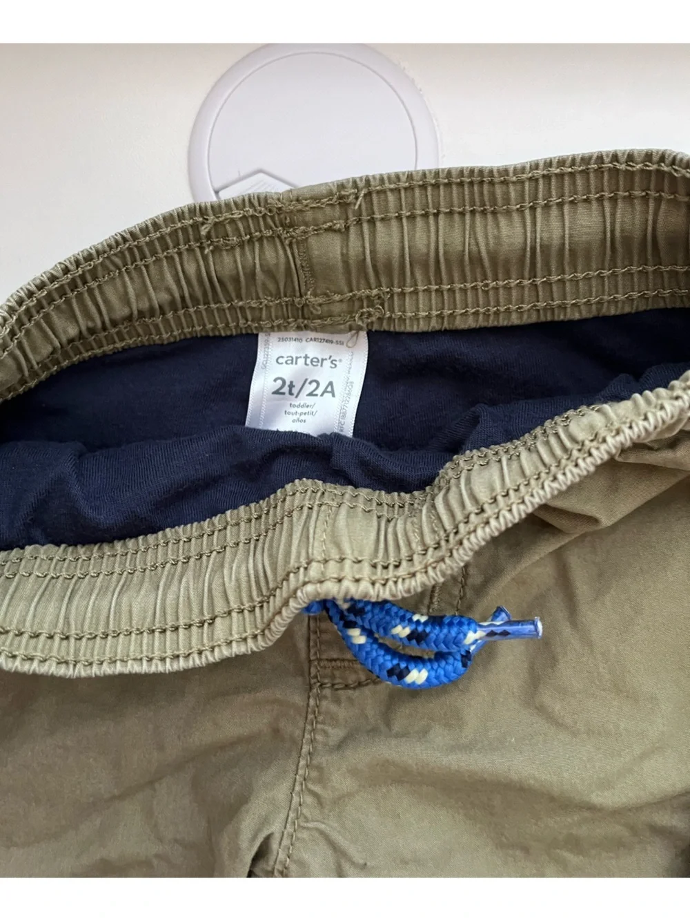 Carter’s Boys Elastic Waist Corduroy Joggers - Teal and Olive - Warm 2t/2A